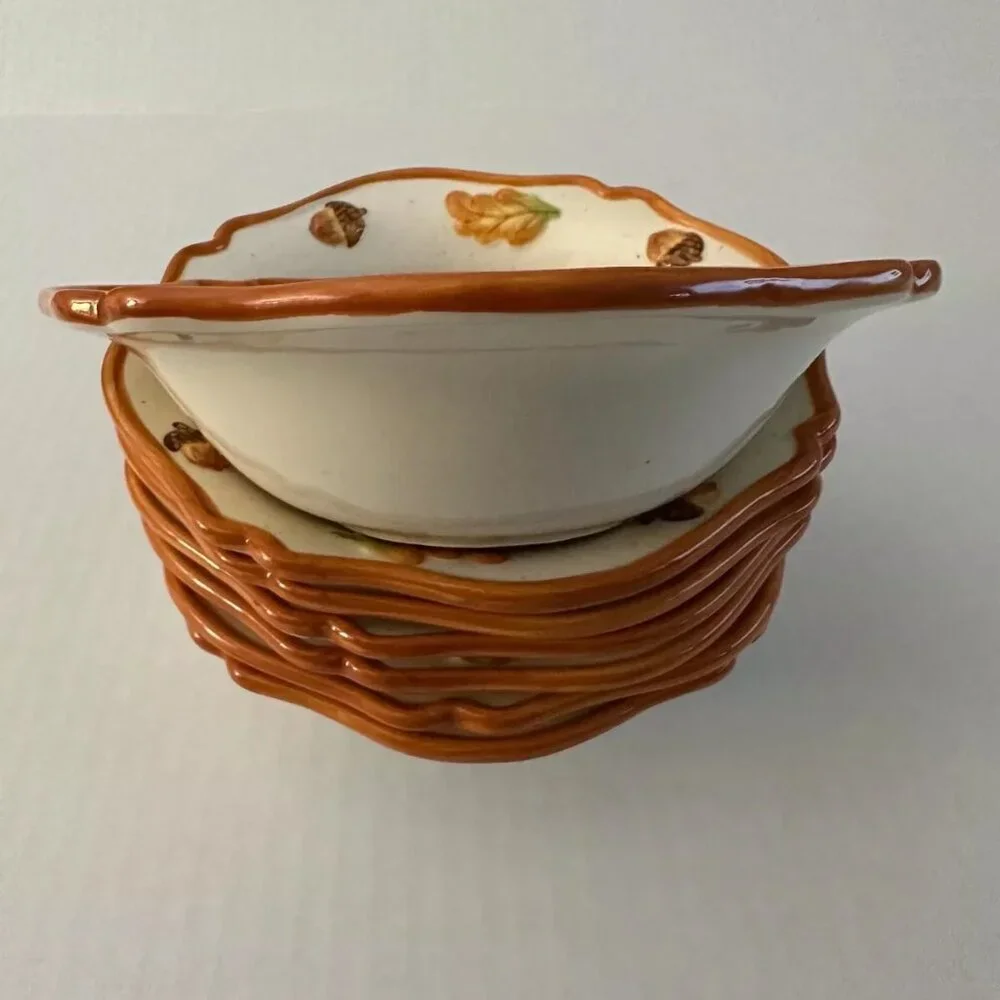 Bundle of 7 Dante Design Group -Serving Bowl Protruding Leaf 3D